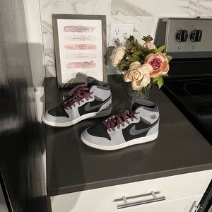 Grey, Black and Purple Jordans